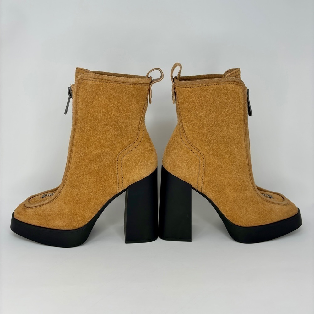 Larroudé Nicole Hi Platform Boots - Tan Suede - Size 9, EUC - Picture 6 of 10